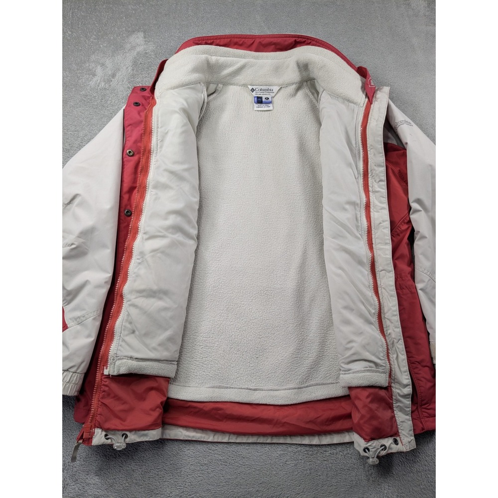 Columbia Interchange 3-in-1 Jacket Womens XL Salmon Cream Fleece Lined XL7765 - Picture 5 of 16